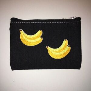 Banana Zippered Canvas Coin Purse